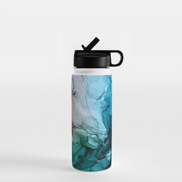 Salty Shores Abstract Painting Water Bottle Gallery Image 1