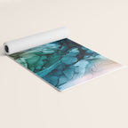 Salty Shores Abstract Painting Yoga Mat Gallery Image 2