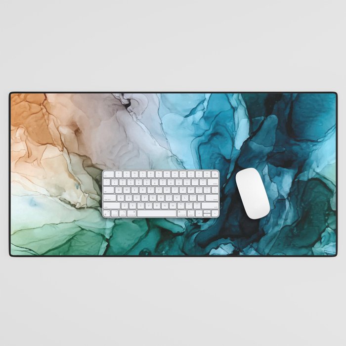 Salty Shores Abstract Painting Desk Mat Gallery Image 1