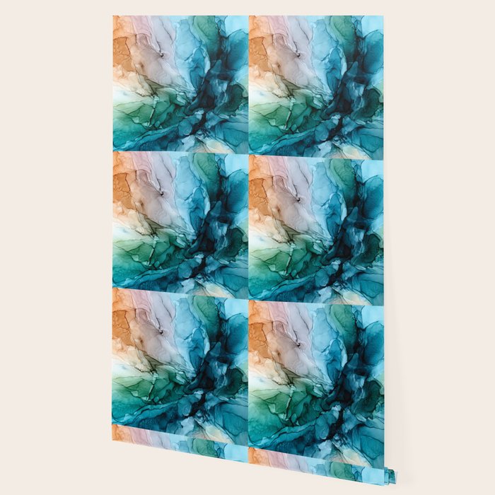 Salty Shores Abstract Painting Wallpaper Gallery Image 2