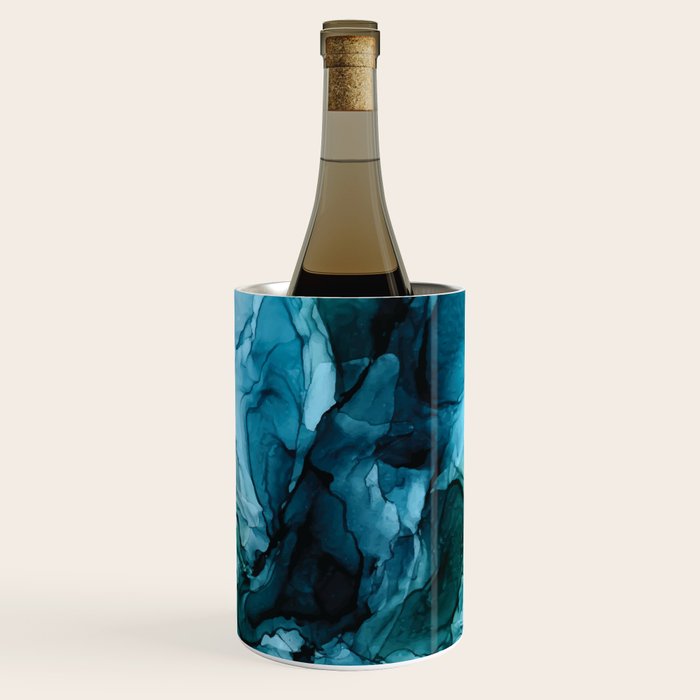 Salty Shores Abstract Painting Wine Chiller Gallery Image 3