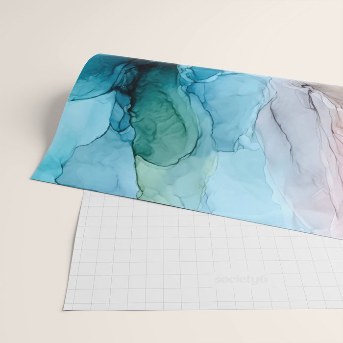 Salty Shores Abstract Painting Wrapping Paper Gallery Image 2