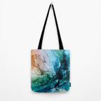 Salty Shores Abstract Painting Tote Bag Gallery Image 2