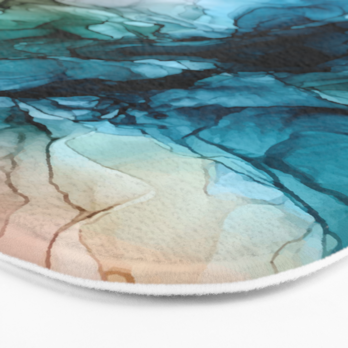 Salty Shores Abstract Painting Bath Mat Gallery Image 3