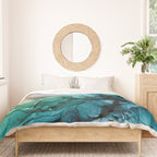 Salty Shores Abstract Painting Duvet Cover Gallery Image 3