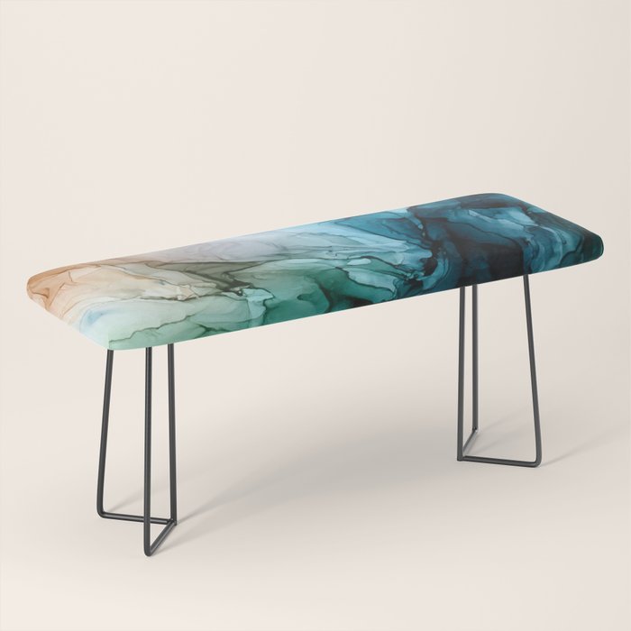 Salty Shores Abstract Painting Bench Gallery Image 1