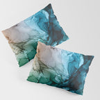 Salty Shores Abstract Painting Pillow Sham Gallery Image 3