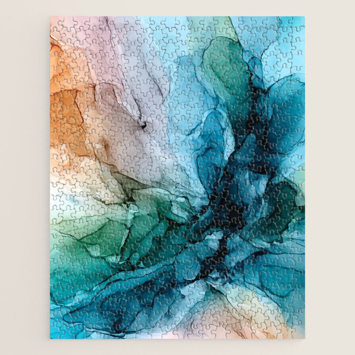 Salty Shores Abstract Painting Jigsaw Puzzle Gallery Image 1
