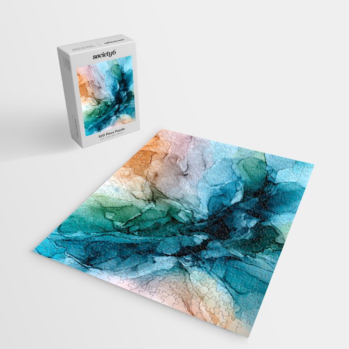 Salty Shores Abstract Painting Jigsaw Puzzle Gallery Image 2
