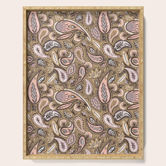 Vintage Paisley Harmony Serving Tray Gallery Image 1