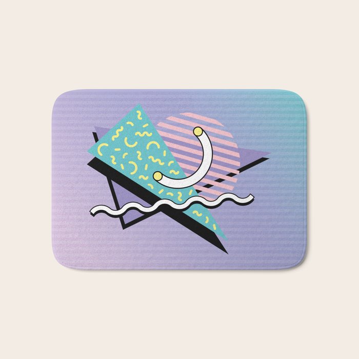 Memphis pattern 76 - 80s / 90s Retro Bath Mat Gallery Image 1
