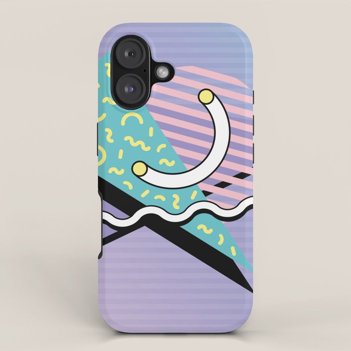 Memphis pattern 76 - 80s / 90s Retro iPhone Case Gallery Image 1
