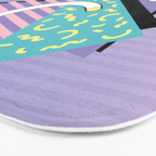 Memphis pattern 76 - 80s / 90s Retro Bath Mat Gallery Image 3