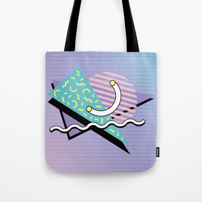 Memphis pattern 76 - 80s / 90s Retro Tote Bag Gallery Image 1
