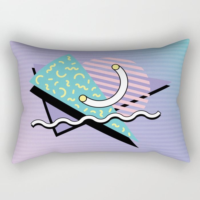 Memphis pattern 76 - 80s / 90s Retro Rectangular Pillow Gallery Image 2