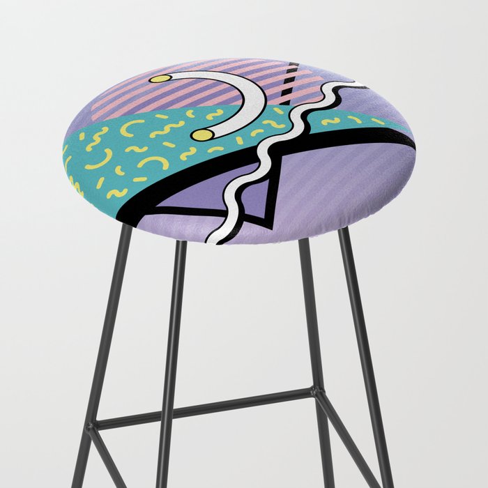 Memphis pattern 76 - 80s / 90s Retro Stool Gallery Image 2