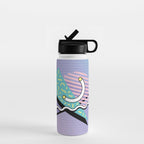 Memphis pattern 76 - 80s / 90s Retro Water Bottle Gallery Image 1