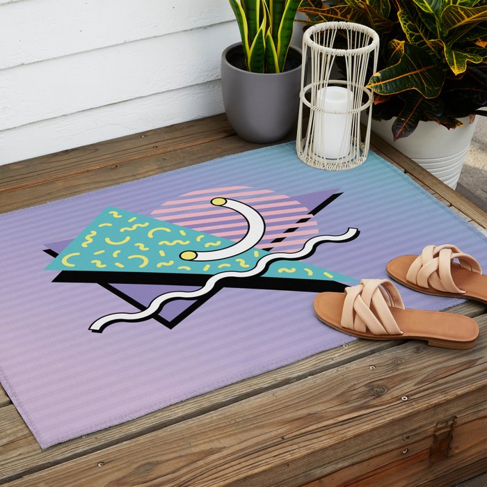 Memphis pattern 76 - 80s / 90s Retro Outdoor Rug Gallery Image 2
