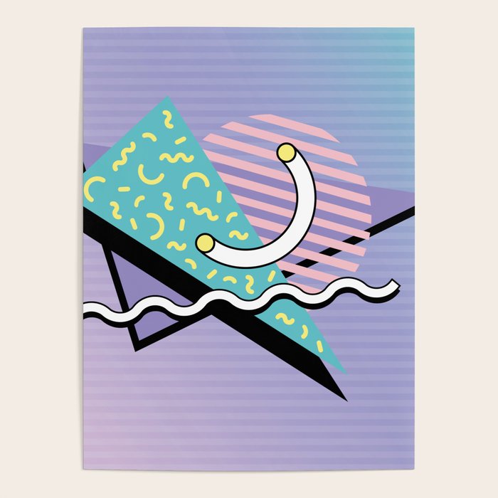 Memphis pattern 76 - 80s / 90s Retro Poster Gallery Image 4