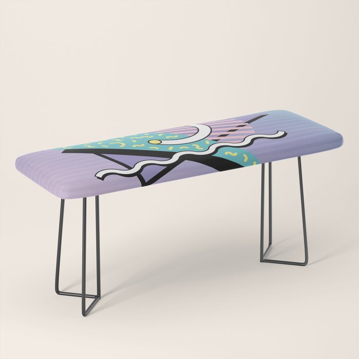 Memphis pattern 76 - 80s / 90s Retro Bench Gallery Image 1