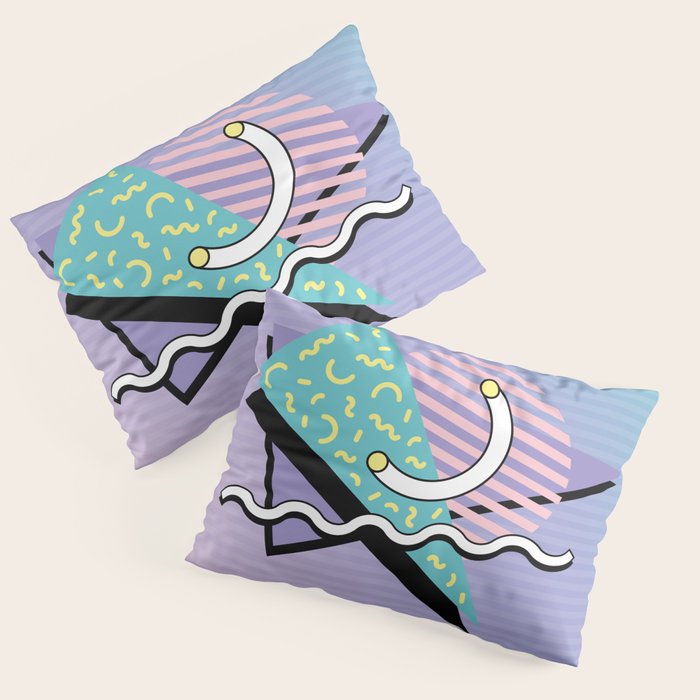 Memphis pattern 76 - 80s / 90s Retro Pillow Sham Gallery Image 3