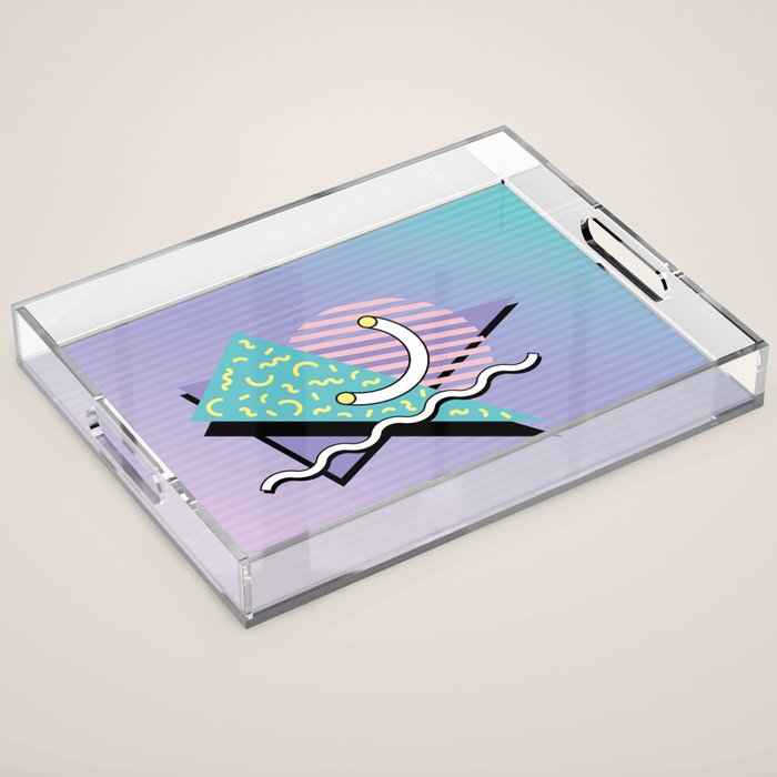 Memphis pattern 76 - 80s / 90s Retro Acrylic Tray Gallery Image 1