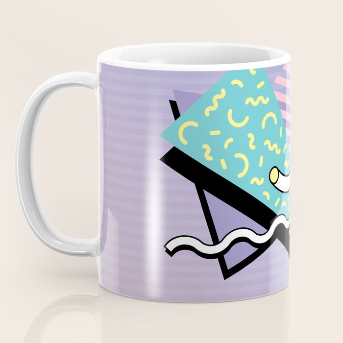 Memphis pattern 76 - 80s / 90s Retro Coffee Mug Gallery Image 3
