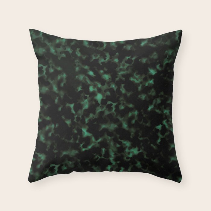 Emerald Green Tortoise Throw Pillow Gallery Image 1