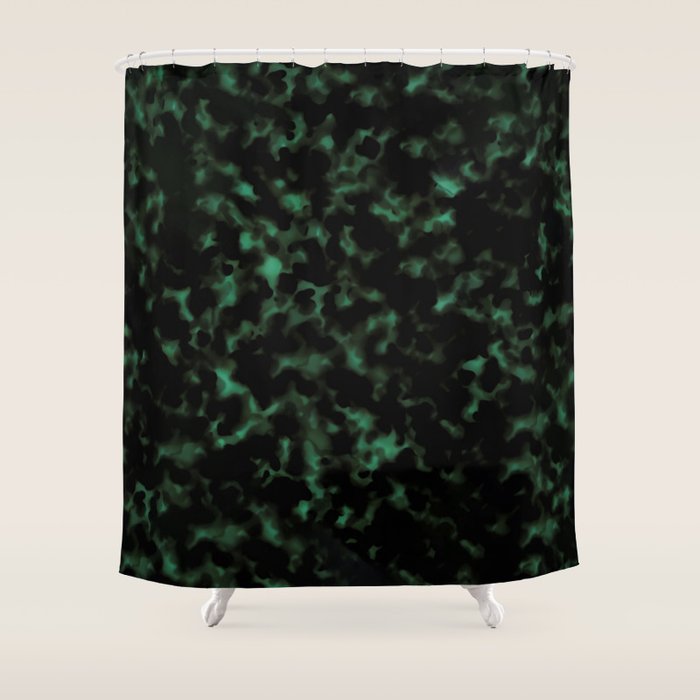 Emerald Green Tortoise Shower Curtain Gallery Image 1