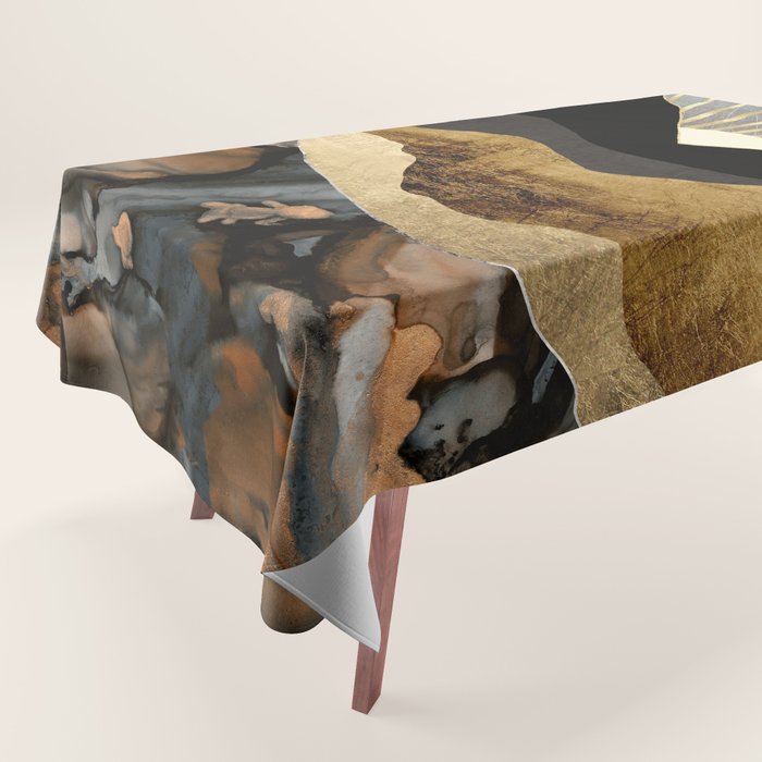 Copper and Gold Mountains Tablecloth Gallery Image 1