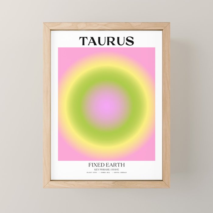 Taurus Gradient Print Mini Art Print Gallery Image 1
