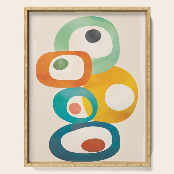 Mid-Century Modern Abstract Art 02 Serving Tray Gallery Image 1