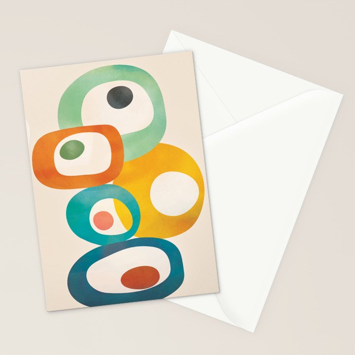 Mid-Century Modern Abstract Art 02 Stationery Card Gallery Image 2