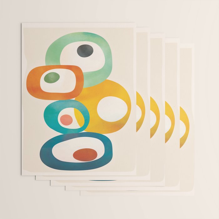 Mid-Century Modern Abstract Art 02 Wrapping Paper Gallery Image 3