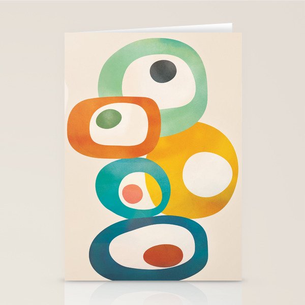 Mid-Century Modern Abstract Art 02 Stationery Card Gallery Image 1