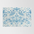 William Morris Strawberry Thief Woad Blue Rug Gallery Image 2