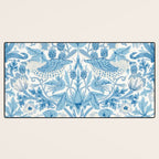 William Morris Strawberry Thief Woad Blue Desk Mat Gallery Image 3