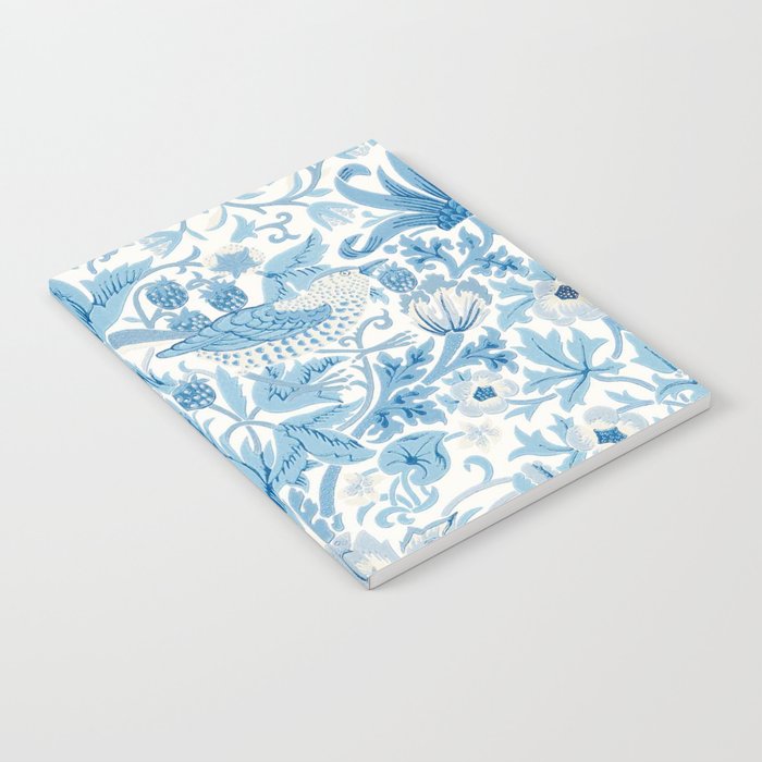 William Morris Strawberry Thief Woad Blue Notebook Gallery Image 1