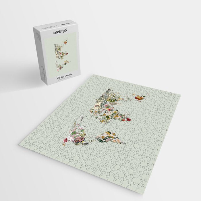 Vintage Botanical World Green Jigsaw Puzzle Gallery Image 2