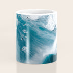 Surfers in Motion - Aerial Ocean Wave Photography Coffee Mug Gallery Image 4