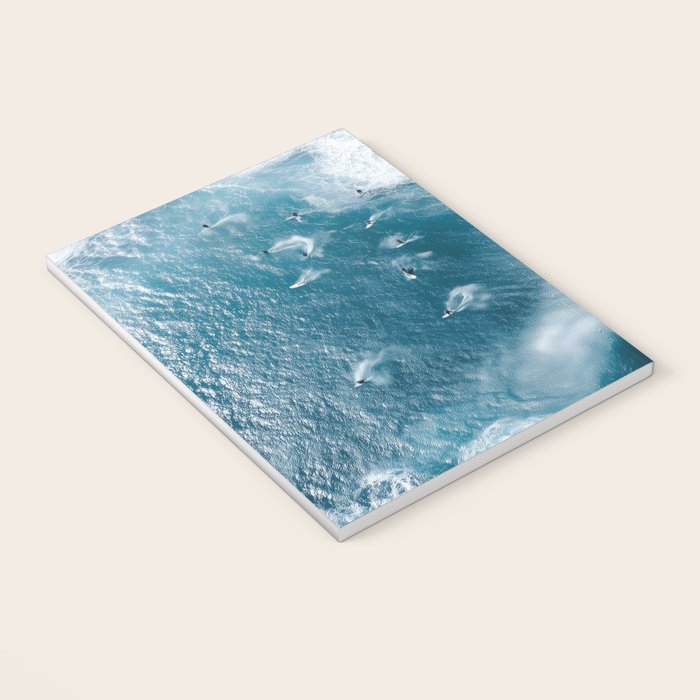 Surfers in Motion - Aerial Ocean Wave Photography Notebook Gallery Image 3