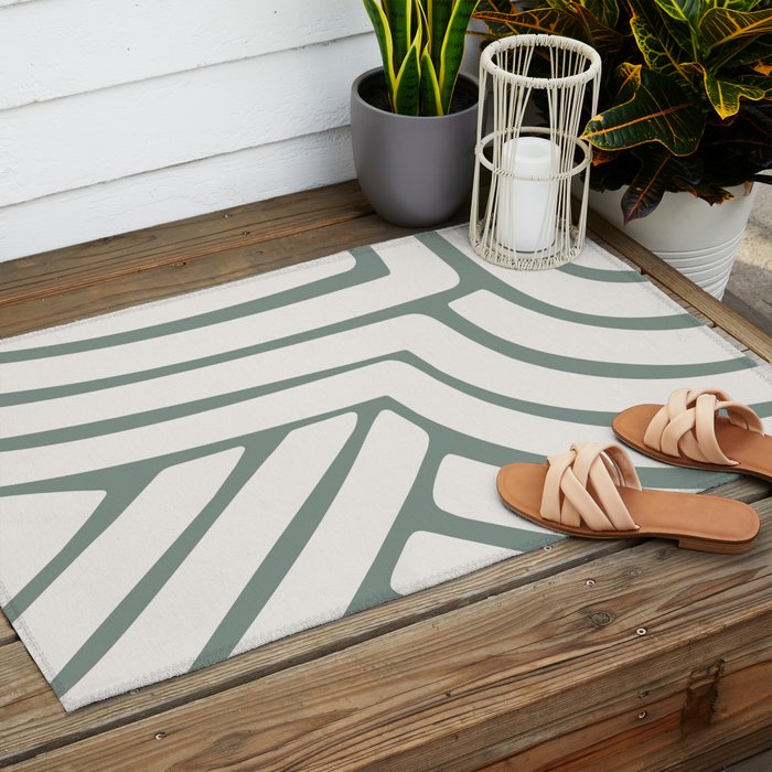 Abstract Stripes LXVI Outdoor Rug Gallery Image 2