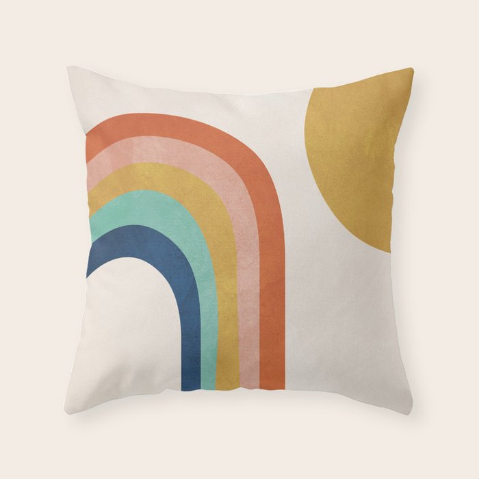 The Sun and a Rainbow Throw Pillow Gallery Image 6