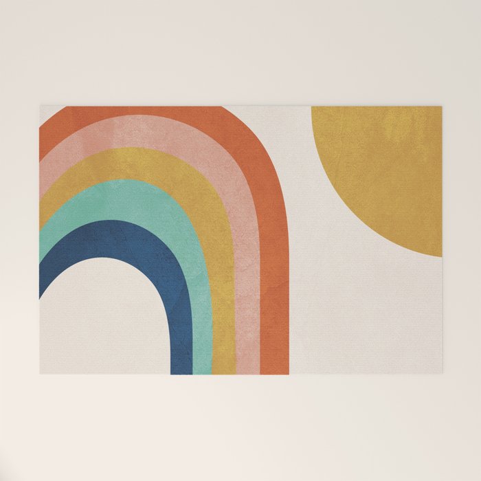 The Sun and a Rainbow Welcome Mat Gallery Image 1