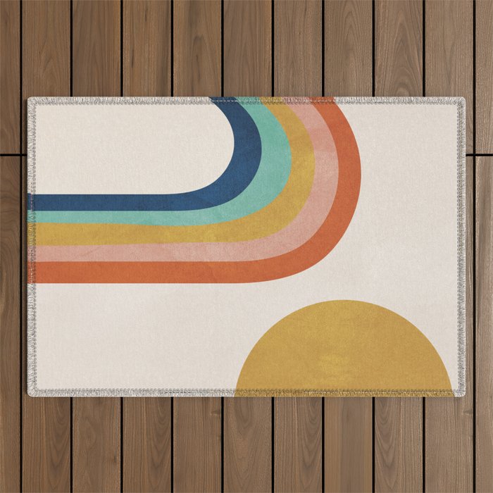 The Sun and a Rainbow Outdoor Rug Gallery Image 1