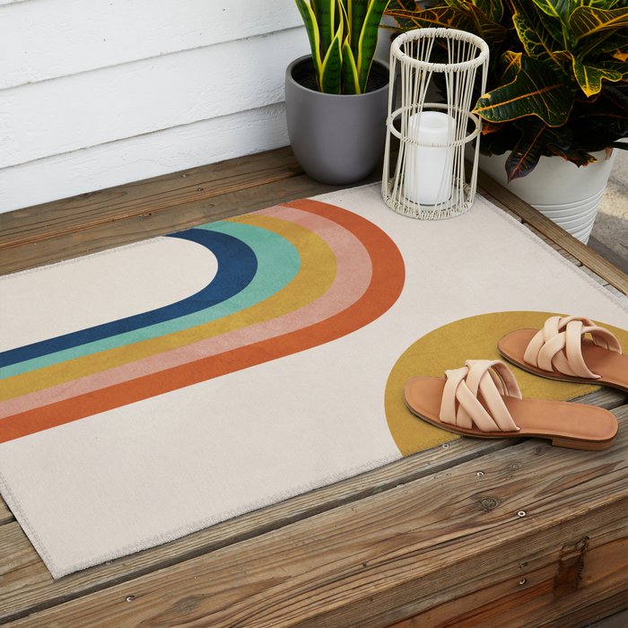 The Sun and a Rainbow Outdoor Rug Gallery Image 2