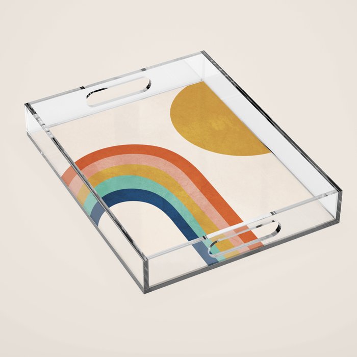 The Sun and a Rainbow Acrylic Tray Gallery Image 1