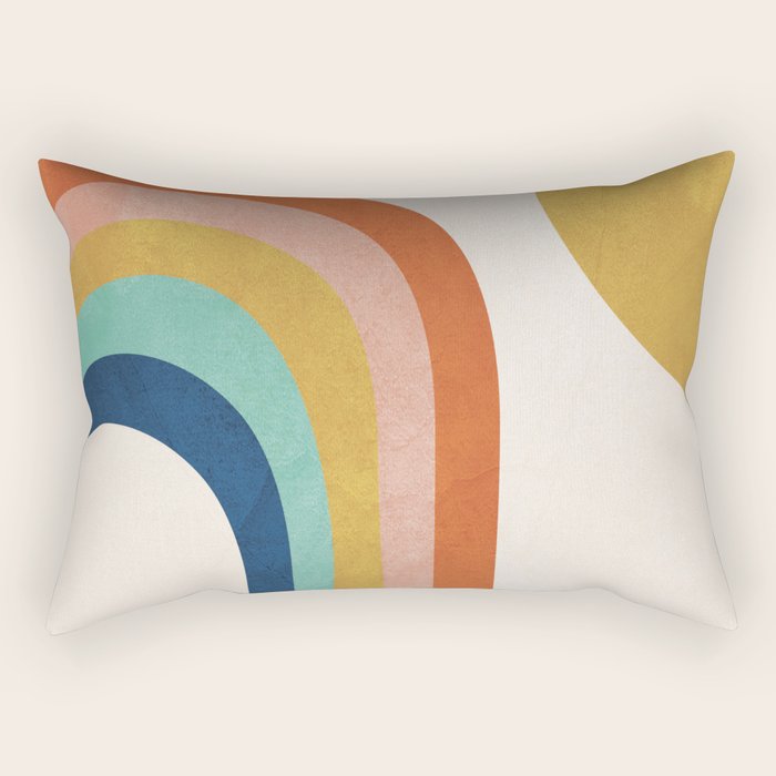 The Sun and a Rainbow Rectangular Pillow Gallery Image 1