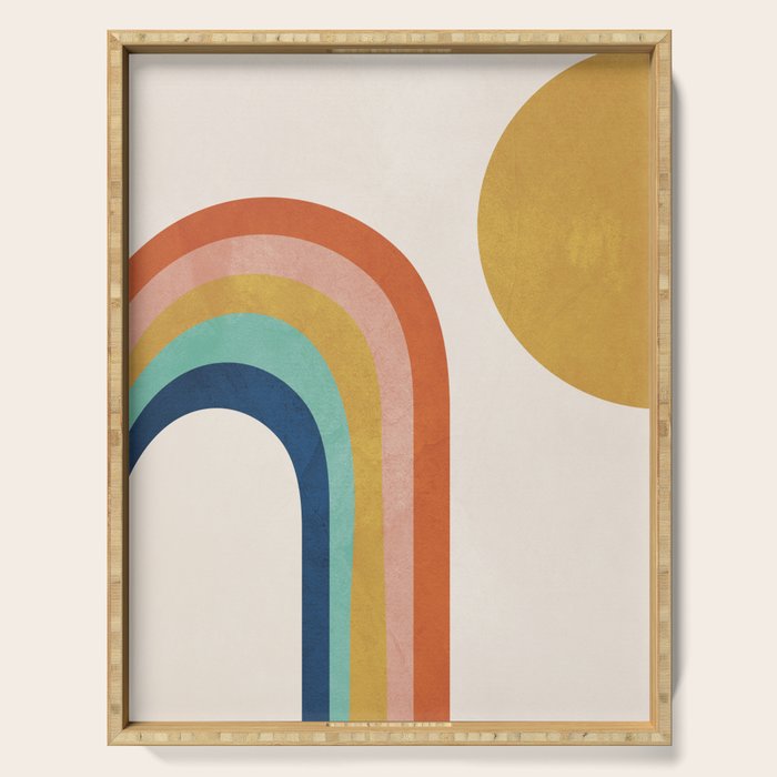 The Sun and a Rainbow Serving Tray Gallery Image 1