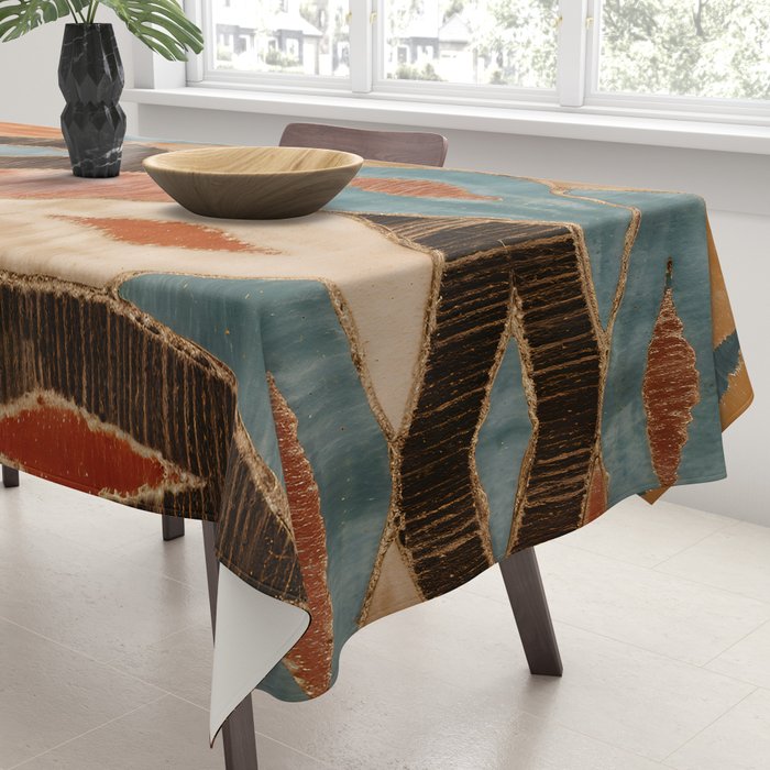 Rustic Shabby Moroccan Weave Tablecloth Gallery Image 3